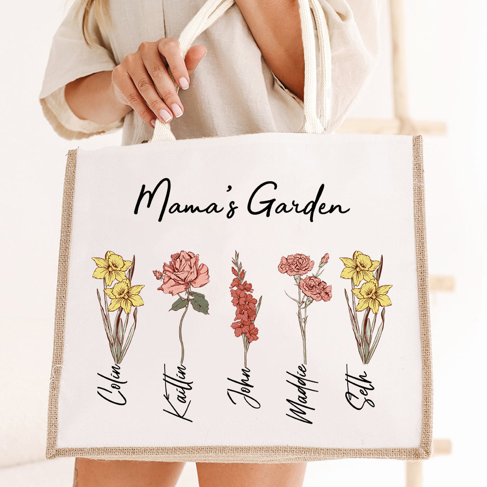 Mama's Garden is Her Children Customized Tote Bags