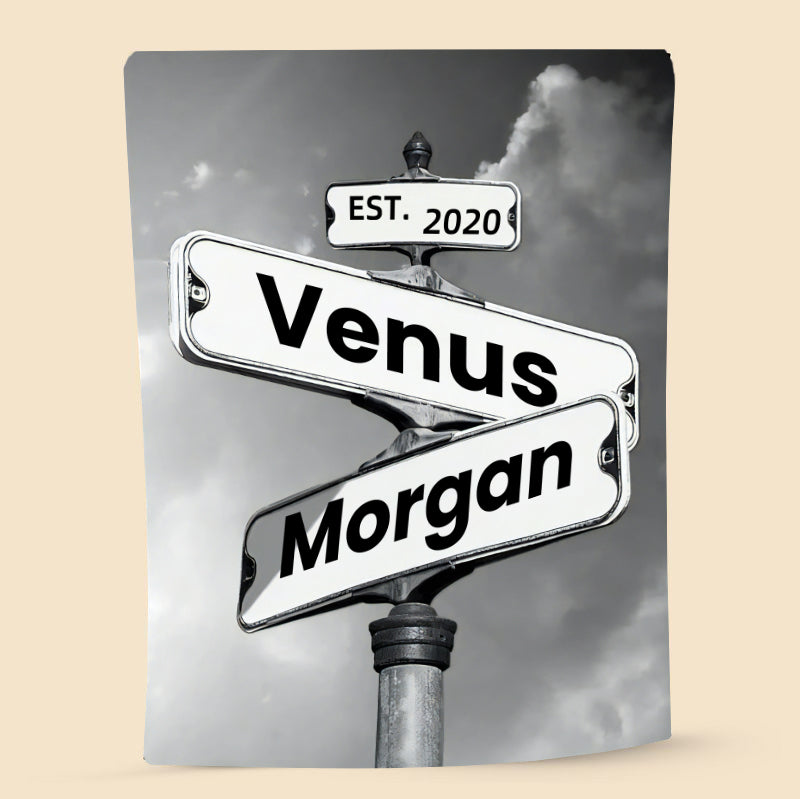 Benutzerdefinierte Vintage-Straßenschild für Paare Decke