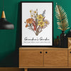 ⭐️Birth Flower Family Bouquet Personalized Names Frame