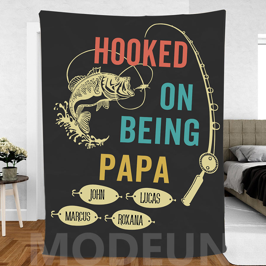 HOOKED ON BEING Customized Blanket