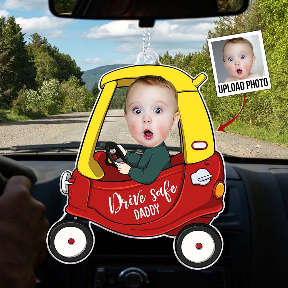 Drive Safe Mommy Custom Photo Acrylic Keychain  (Manually Processed)