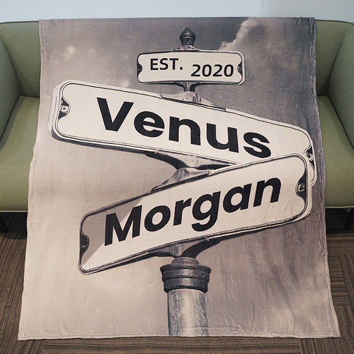 Benutzerdefinierte Vintage-Straßenschild für Paare Decke