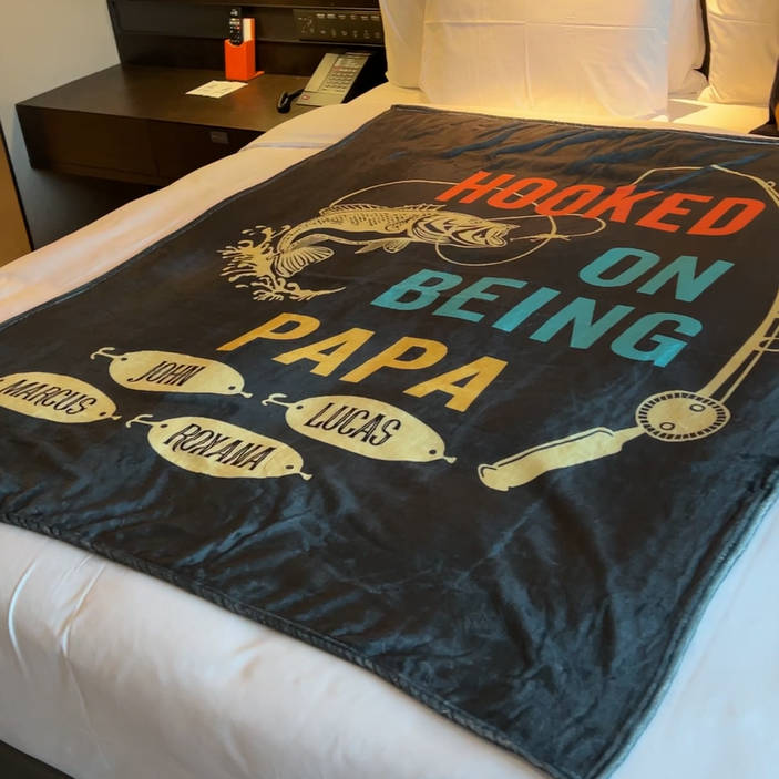 🏅HOOKED ON BEING Customized Blanket