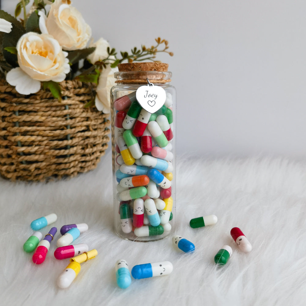 Custom 100 Capsules Letters Message In A Bottle (Mixed Color 🎁)