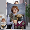 Personalisierte Decke für Mensch und Haustier, personalisierte Fleecedecke, Geschenkidee für Liebhaber