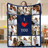 Individuelle Decke mit 10 Fotos, personalisierte Bild-Überwurfdecke