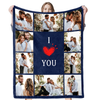 Individuelle Decke mit 10 Fotos, personalisierte Bild-Überwurfdecke