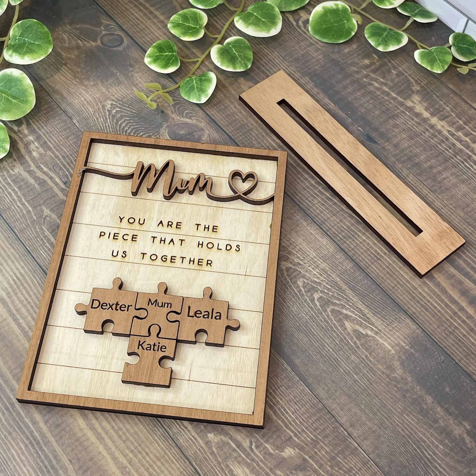 Personalised Mum Puzzle Pieces Name Sign🎁