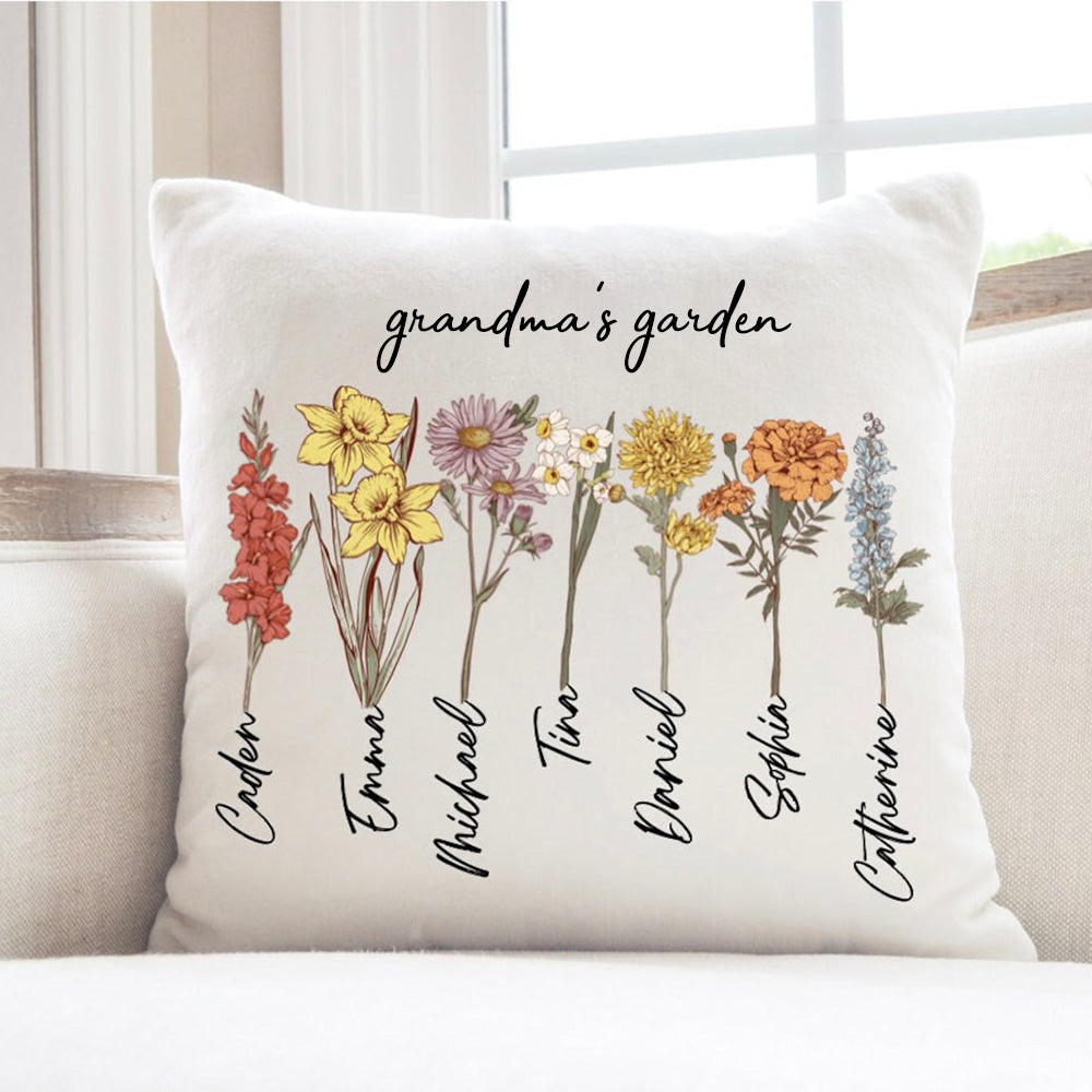 Mama's Garden is Her Children Custom Pillow Cushion