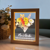 Birth Flower Family Bouquet Personalized Names Light