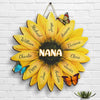 Familien-Sonnenblumenschild – Geschenk für Oma, Nana, Mutter, personalisierbar
