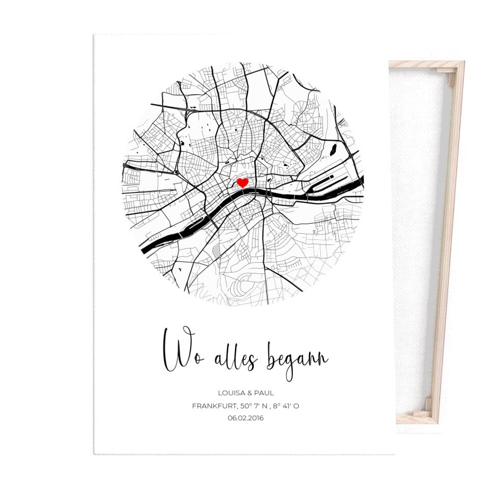 Where it all began - Personalized canvas