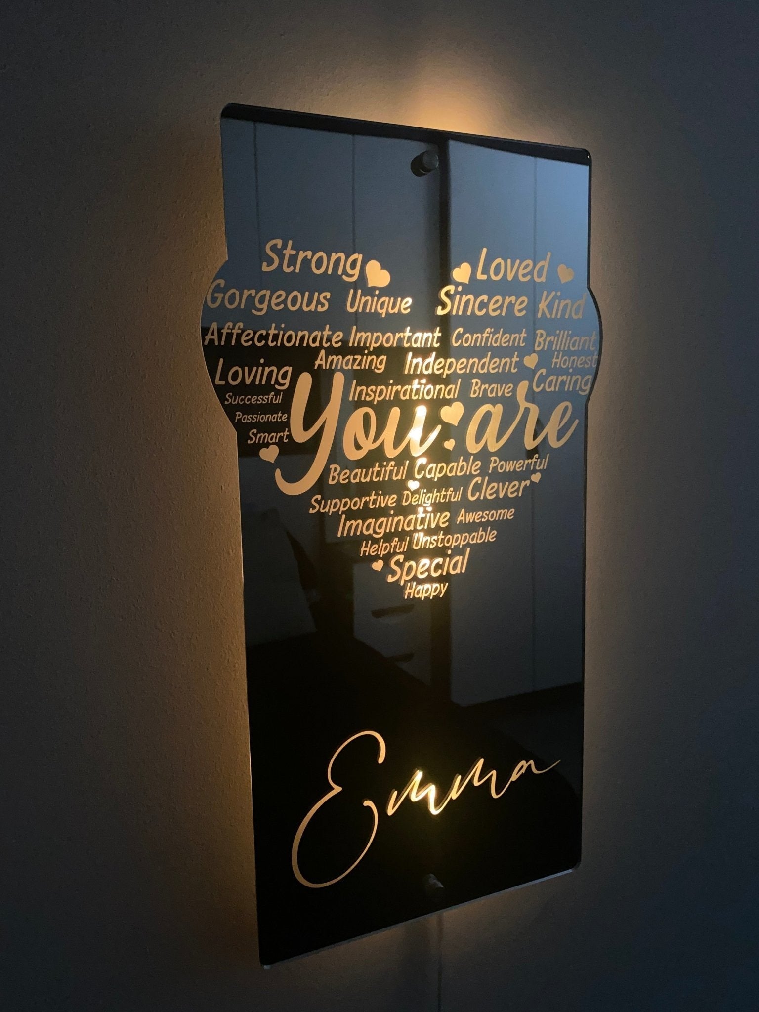 Affirmations Mirror - You Are Heart Mirror