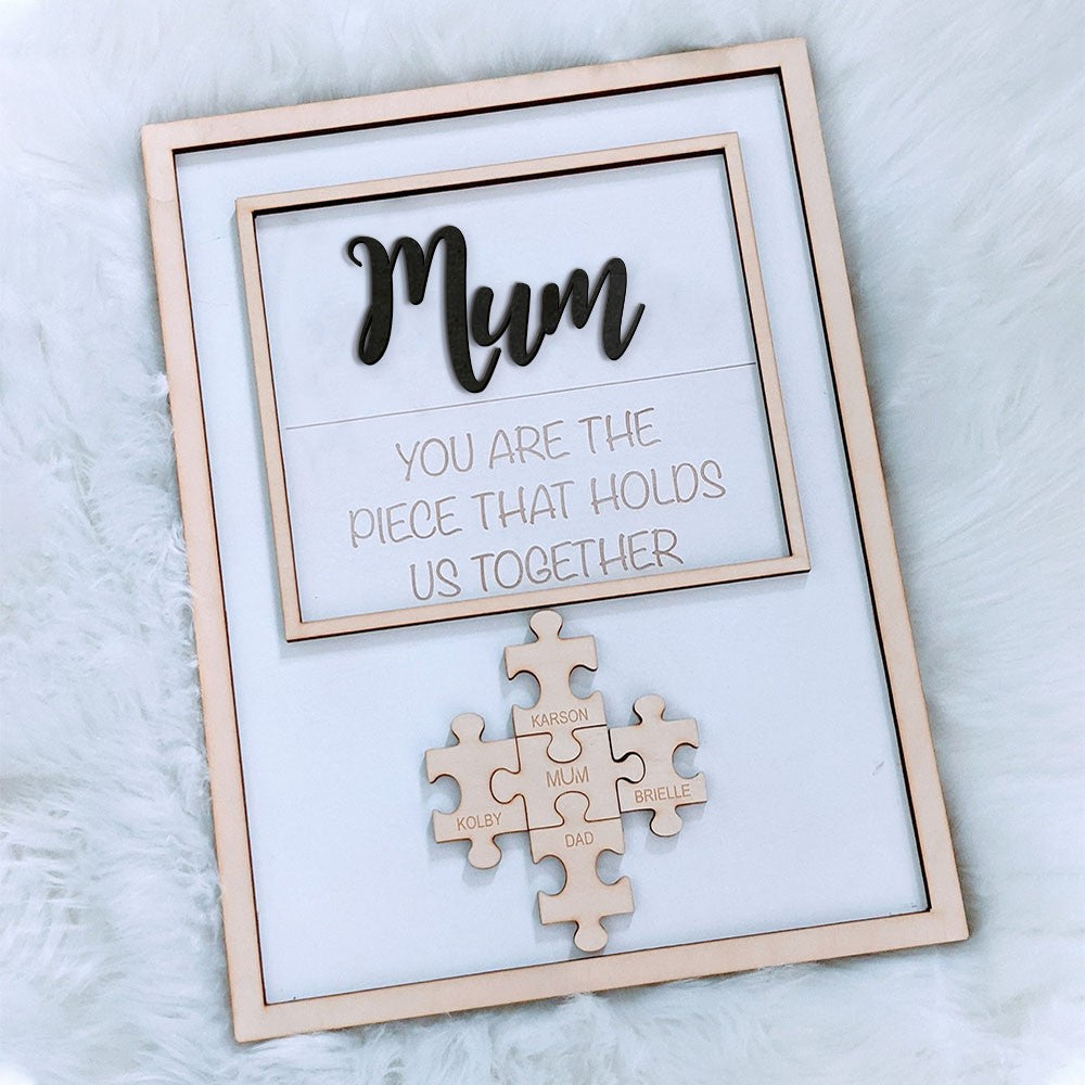 Personalised Mum Puzzle Pieces Name Sign🎁