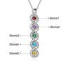 Custom Mother Rings Necklace with Birthstones