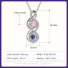 Custom Mother Rings Necklace with Birthstones