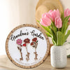 Personalisiertes Geburtsblumenschild aus Holz als Geschenk