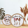 Personalisiertes Geburtsblumenschild aus Holz als Geschenk