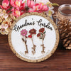Personalisiertes Geburtsblumenschild aus Holz als Geschenk