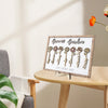 Personalisiertes Geburtsblumenschild aus Holz als Geschenk
