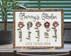 Personalisiertes Geburtsblumenschild aus Holz als Geschenk