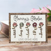 Personalisiertes Geburtsblumenschild aus Holz als Geschenk